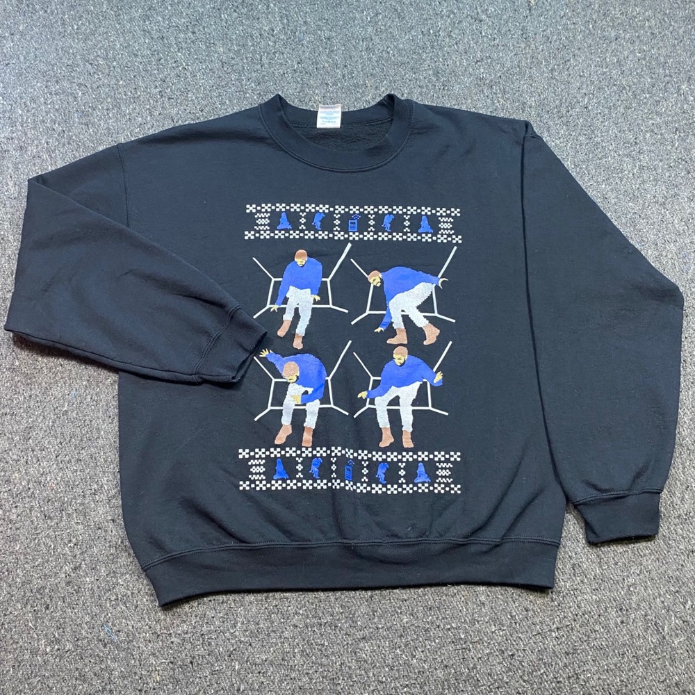 Hotline Bling Drake Sweatshirt Sz L Mens Black Streetwear Graphic Crewneck
